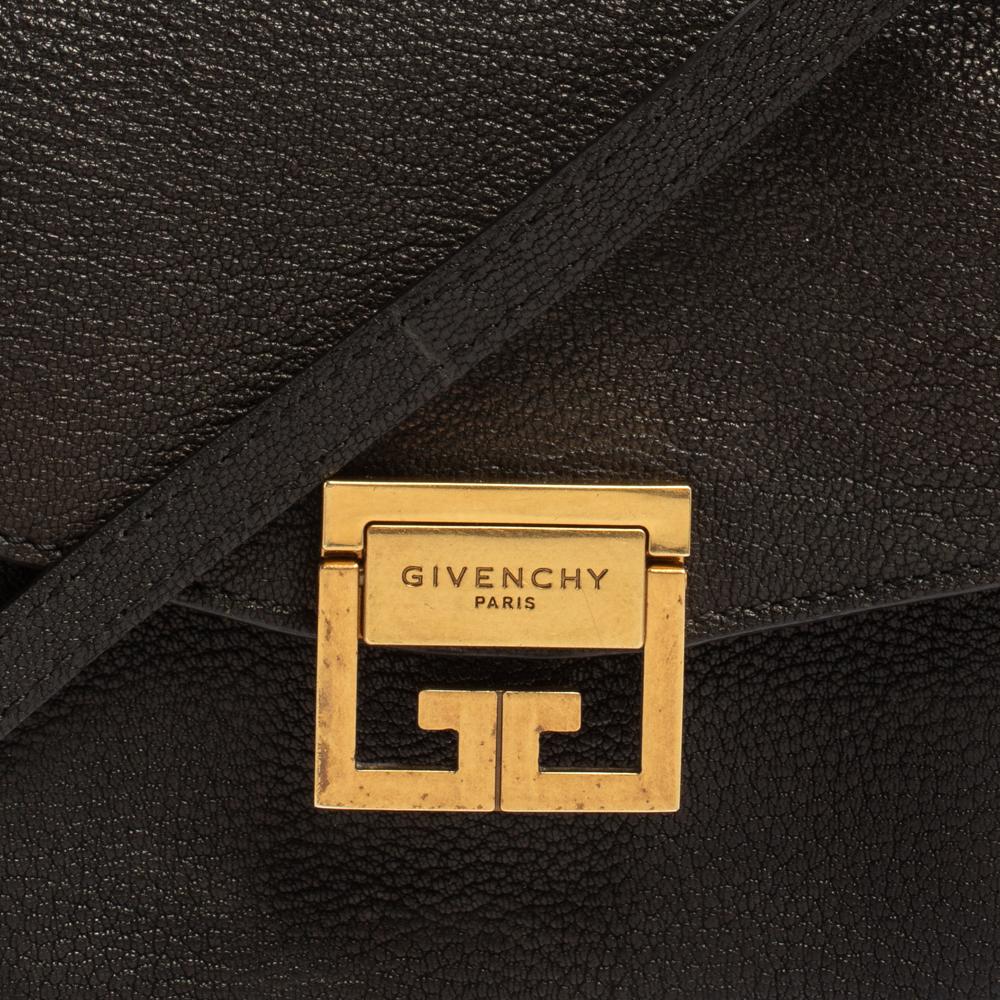 Givenchy Black Leather GV3 Shoulder Bag 2