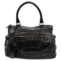 Givenchy Black Leather Large Pandora Shoulder Bag