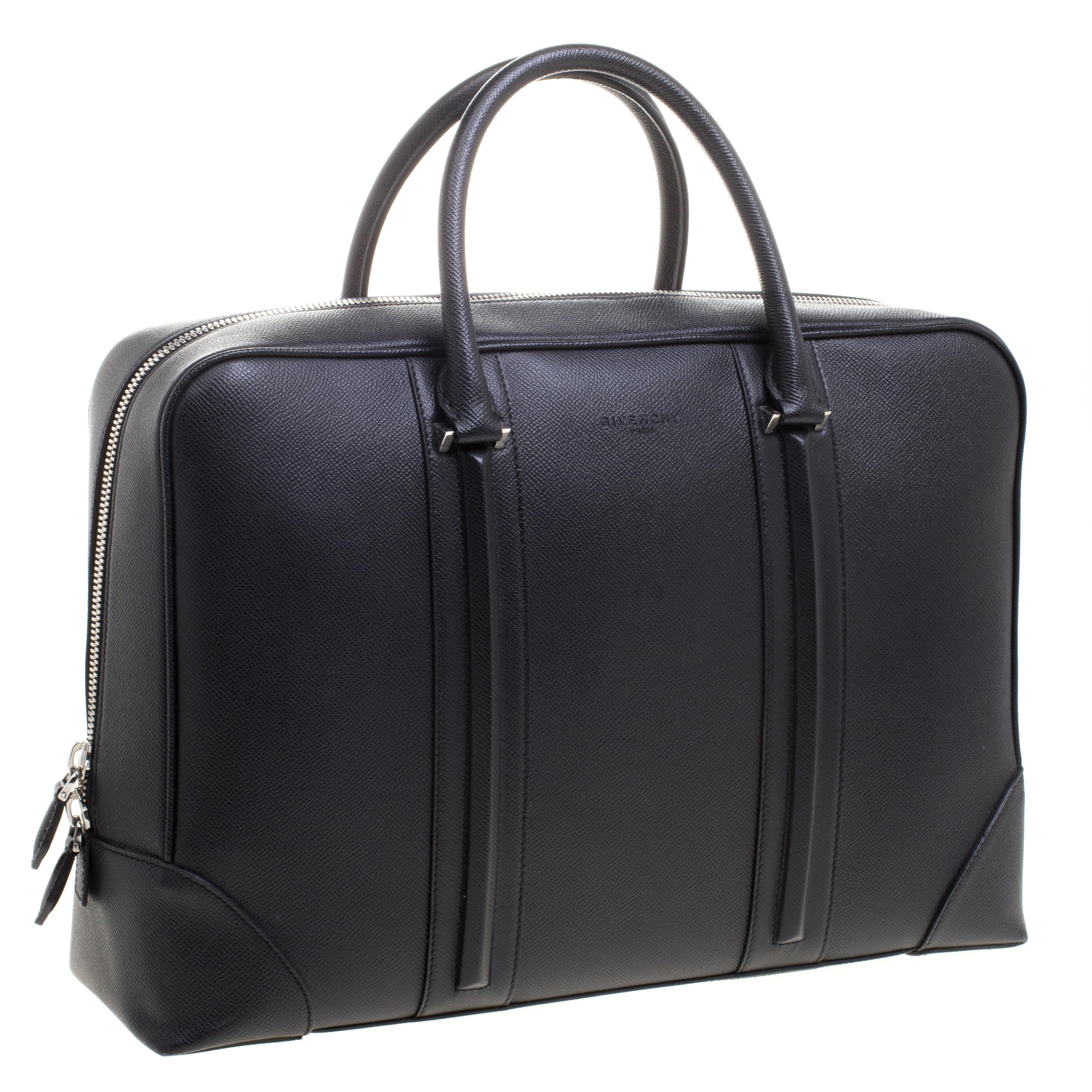 Givenchy Black Leather LC Briefcase In Good Condition In Dubai, Al Qouz 2