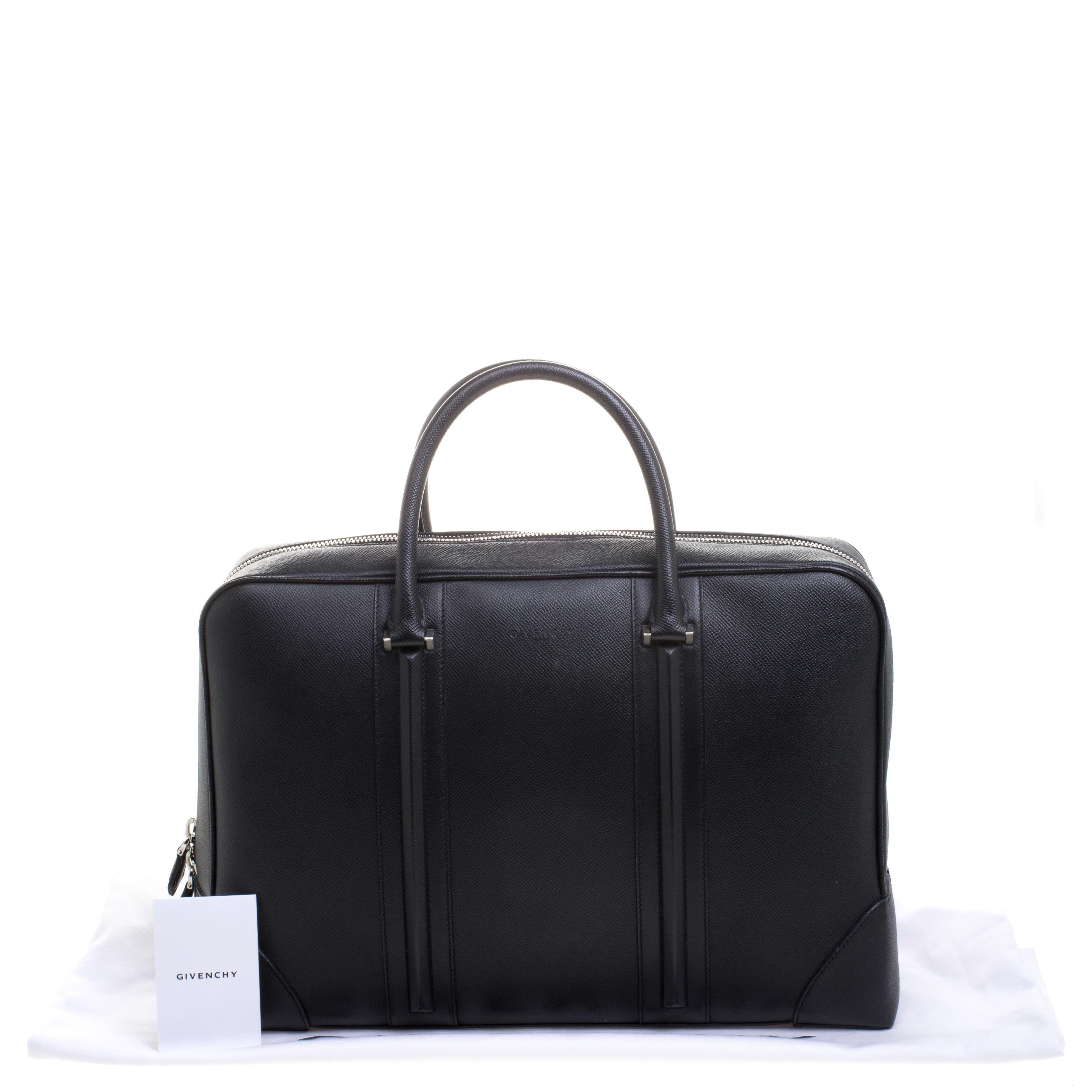 Givenchy Black Leather LC Briefcase 4