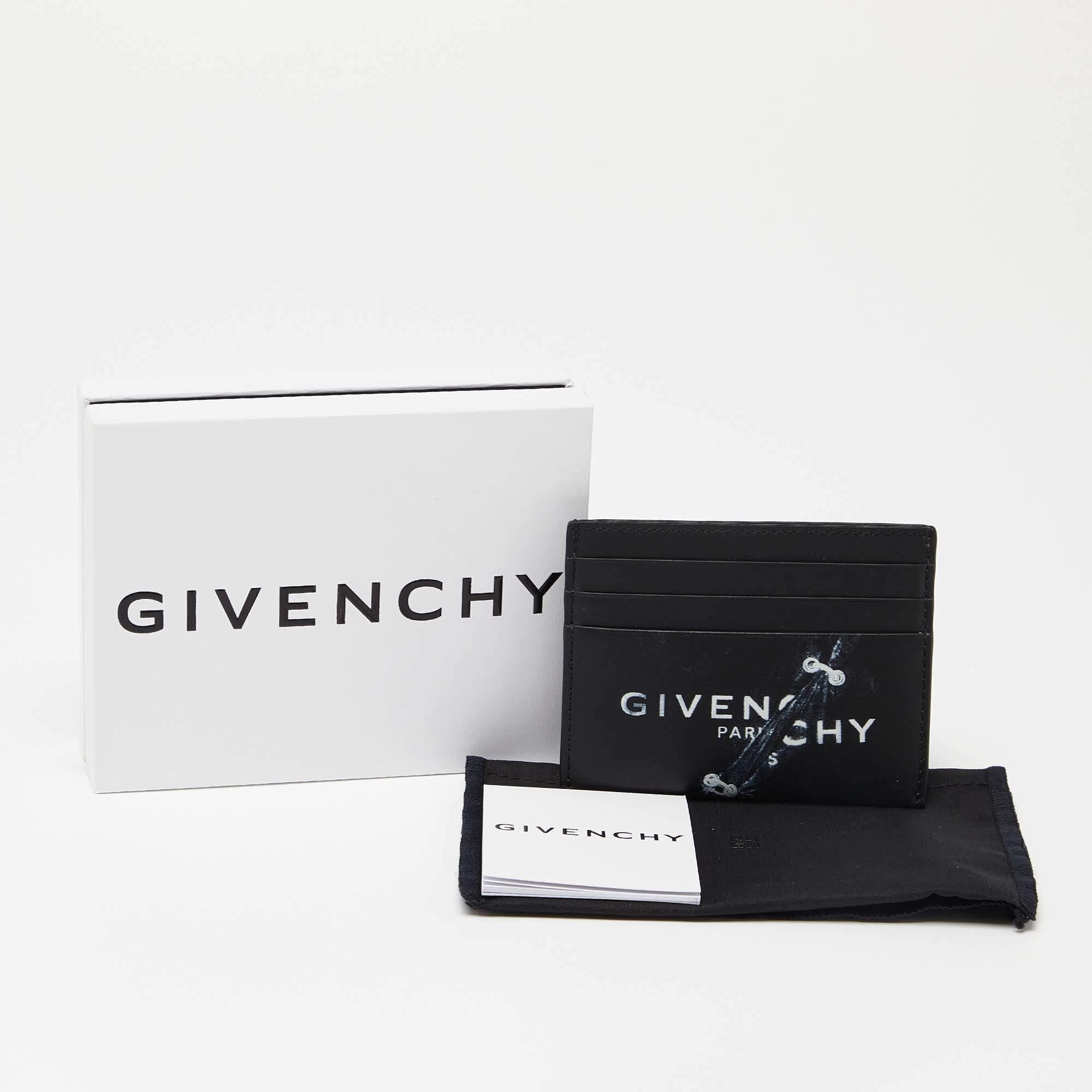 Givenchy Black Leather Logo Card Holder 6