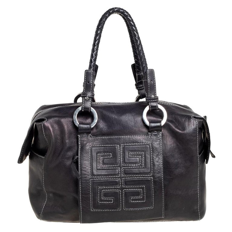 SAC GIVENCHY BLACK LEATHER SATCHEL 00'S VINTAGE