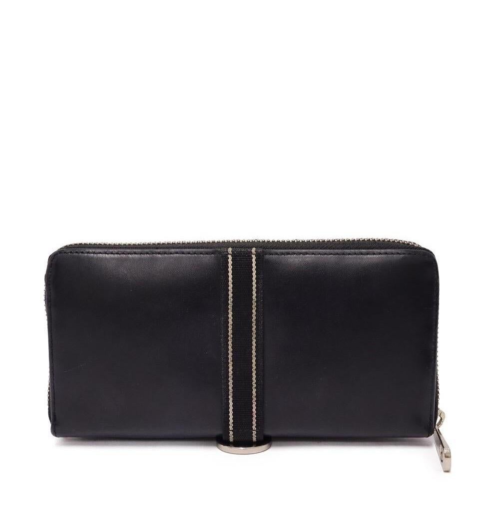 Givenchy Black Leather Logo Wallet For Sale 1