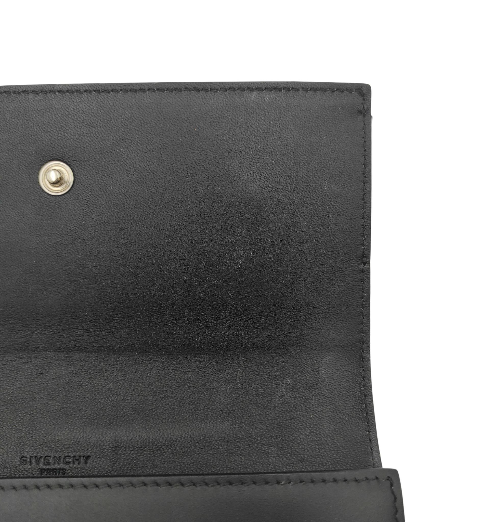 Givenchy black leather long wallet For Sale 6