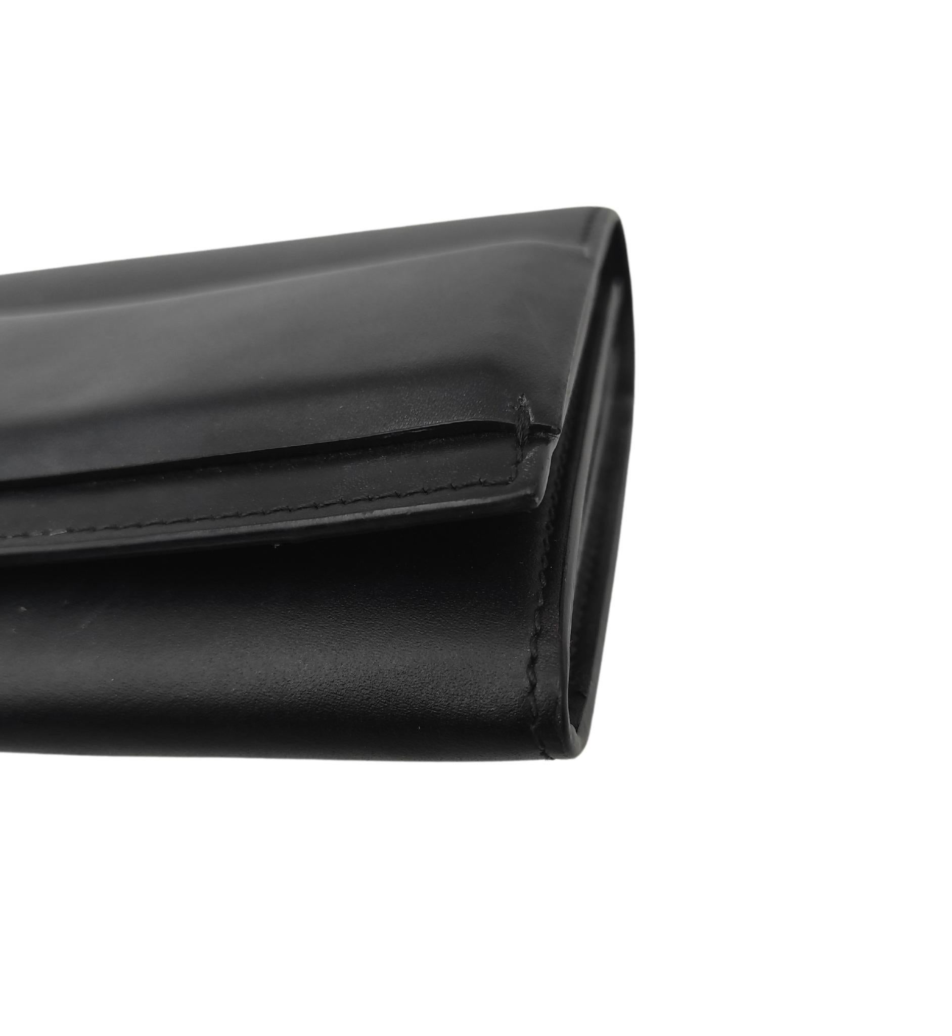 Givenchy black leather long wallet For Sale 2