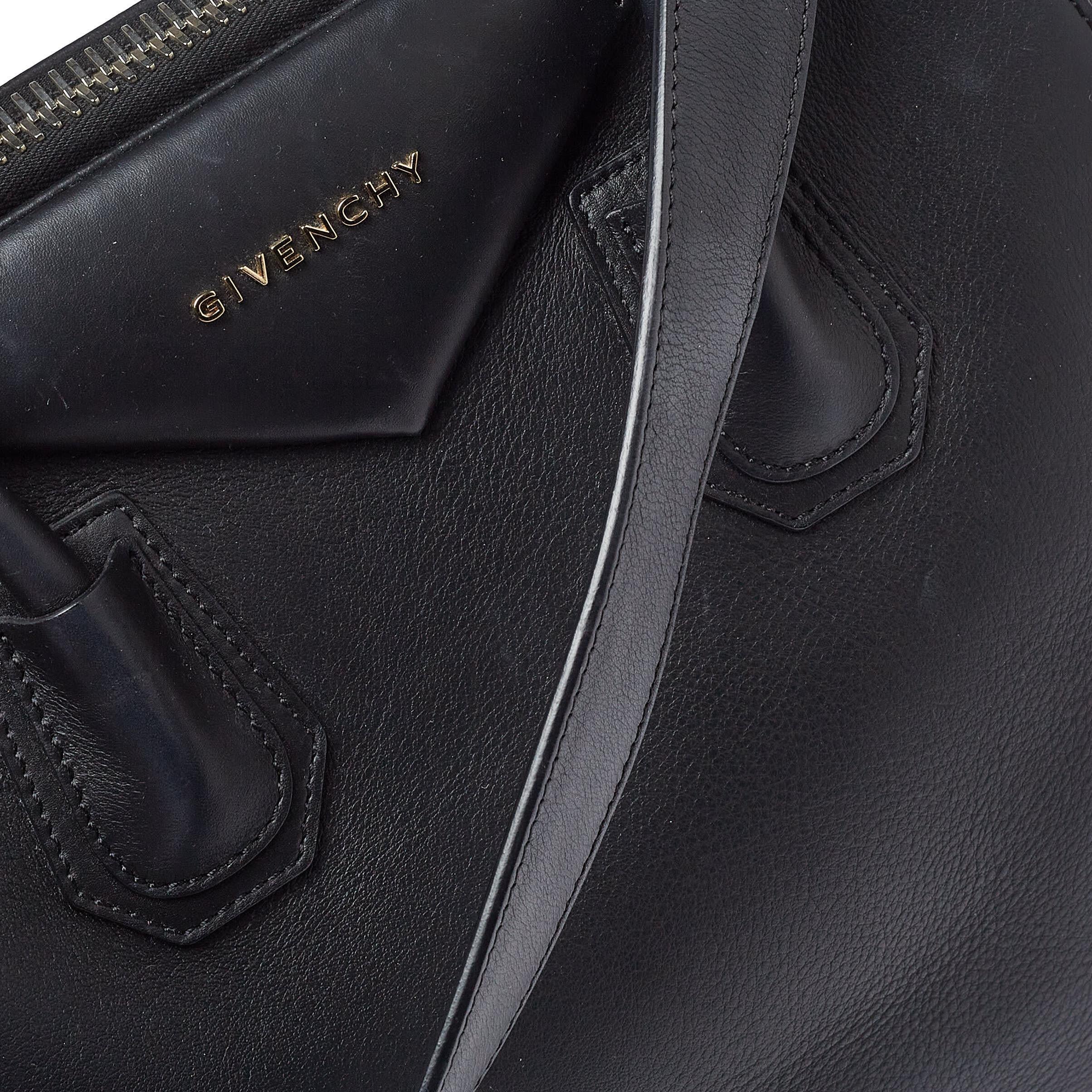 Givenchy Black Leather Medium Antigona Metal Detail Satchel 7
