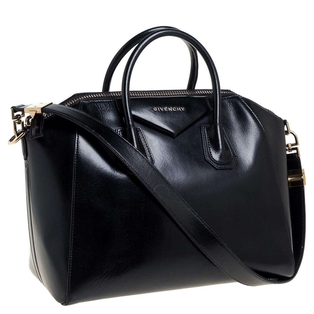 Women's Givenchy Black Leather Medium Antigona Satchel