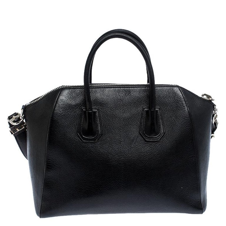 Givenchy Black Leather Medium Antigona Satchel For Sale at 1stdibs
