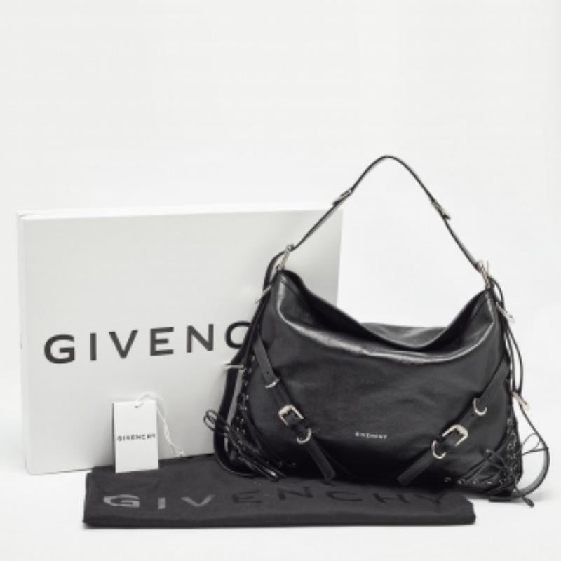 Givenchy Borsa a tracolla media Corsetto Voyou in pelle nera in vendita 3