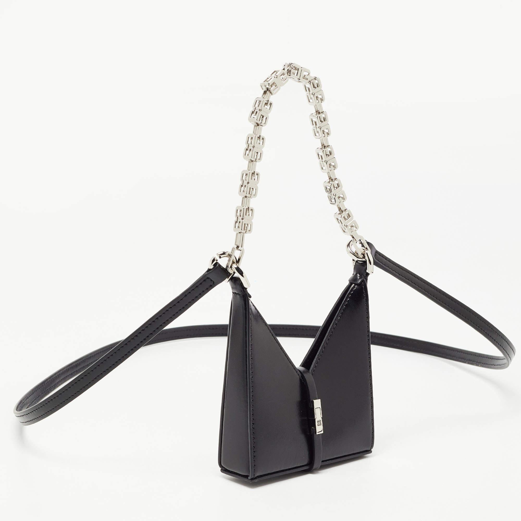 Women's Givenchy Black Leather Micro Cut Out Bag