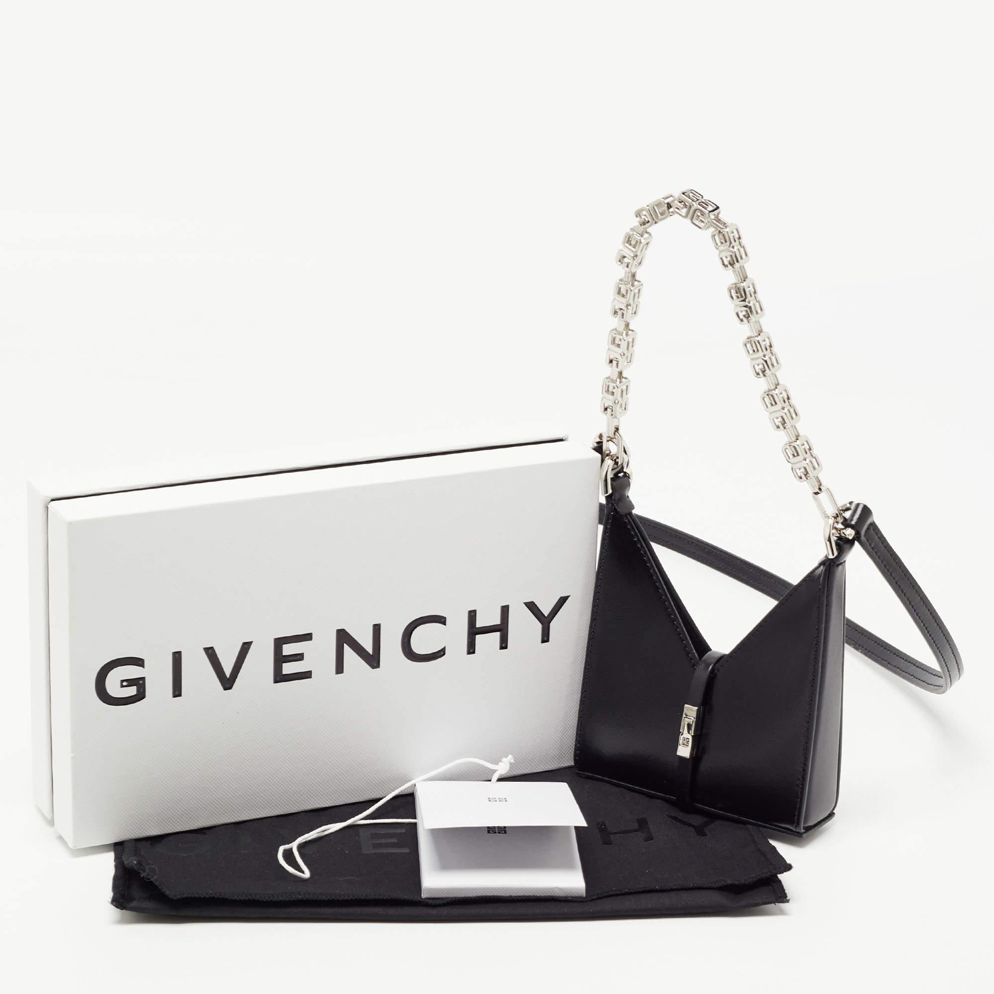 Givenchy Black Leather Micro Cut Out Bag 3