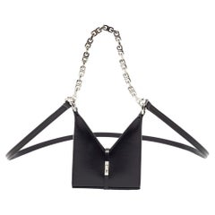 Givenchy Black Leather Micro Cut Out Bag
