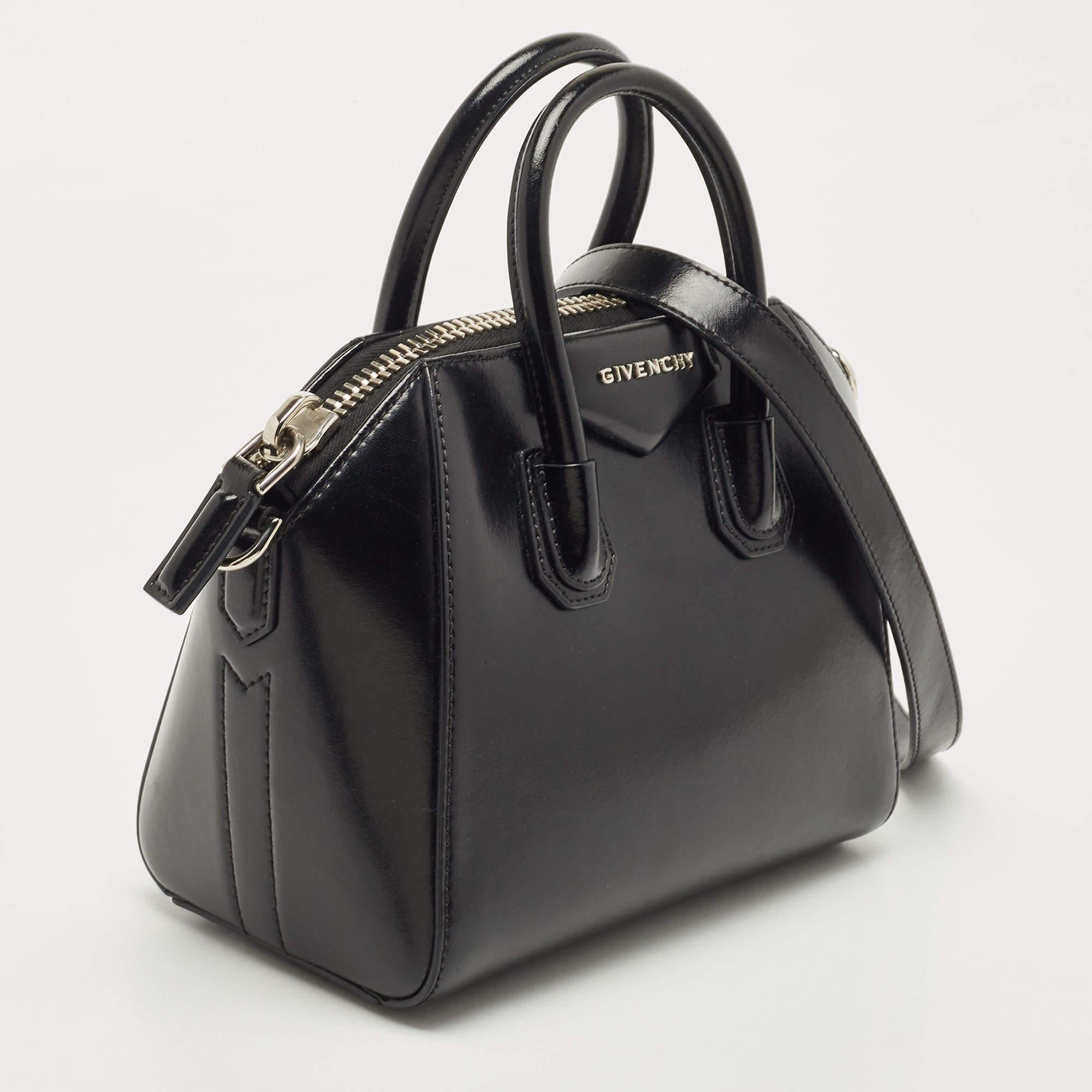 Women's Givenchy Black Leather Mini Antigona Satchel