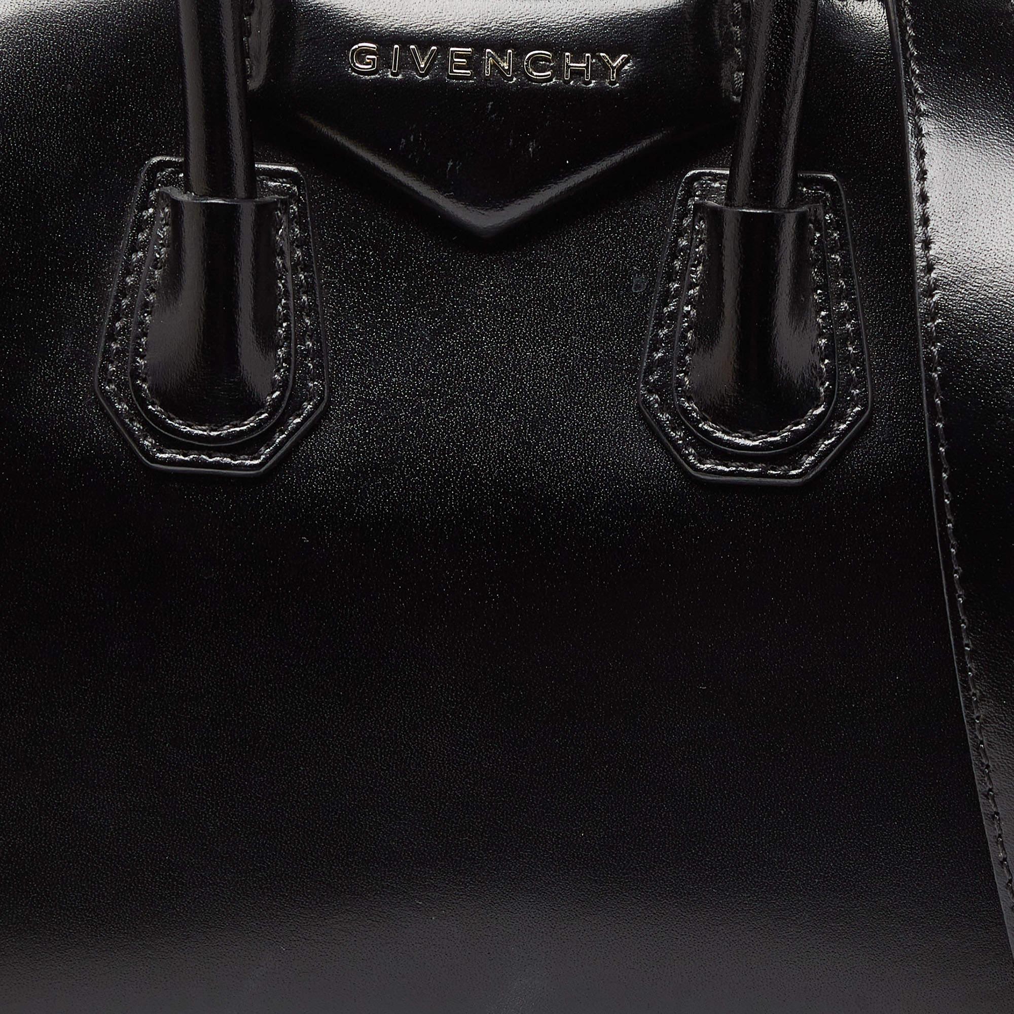 Givenchy Black Leather Mini Antigona Satchel For Sale 1