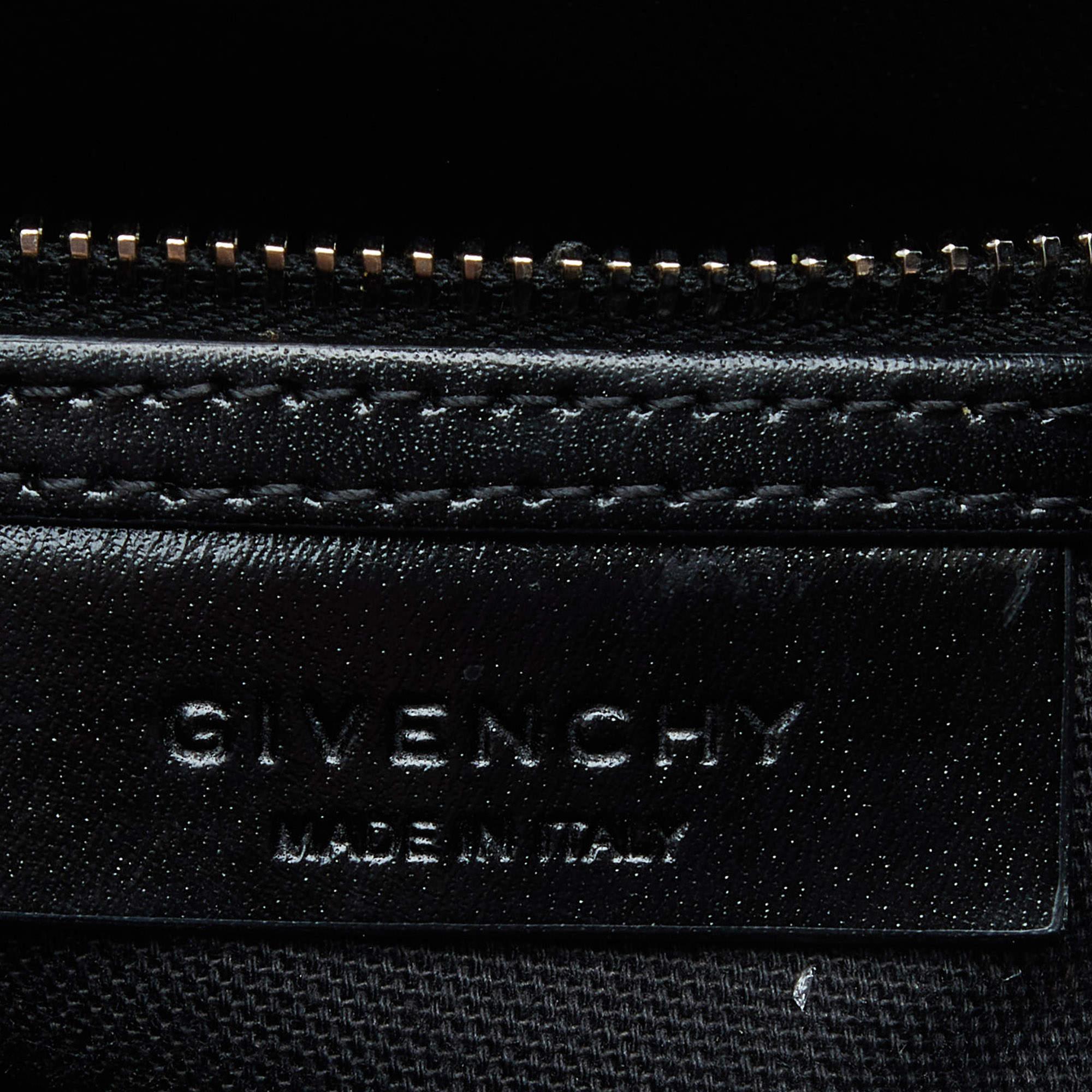 Givenchy Black Leather Mini Antigona Satchel For Sale 2