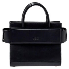 Givenchy Schwarz Leder Mini Horizon Crossbody Tasche