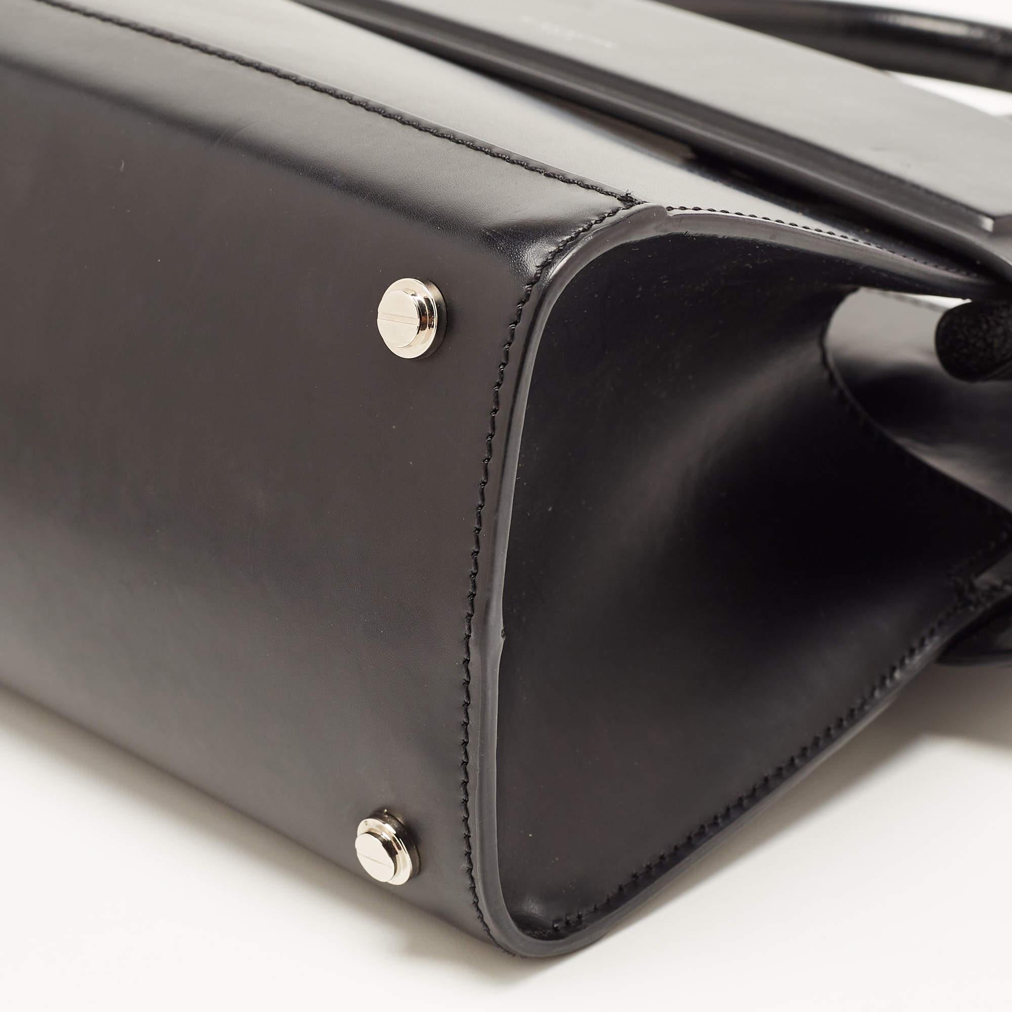 Givenchy Black Leather Mini Horizon Tote For Sale 6