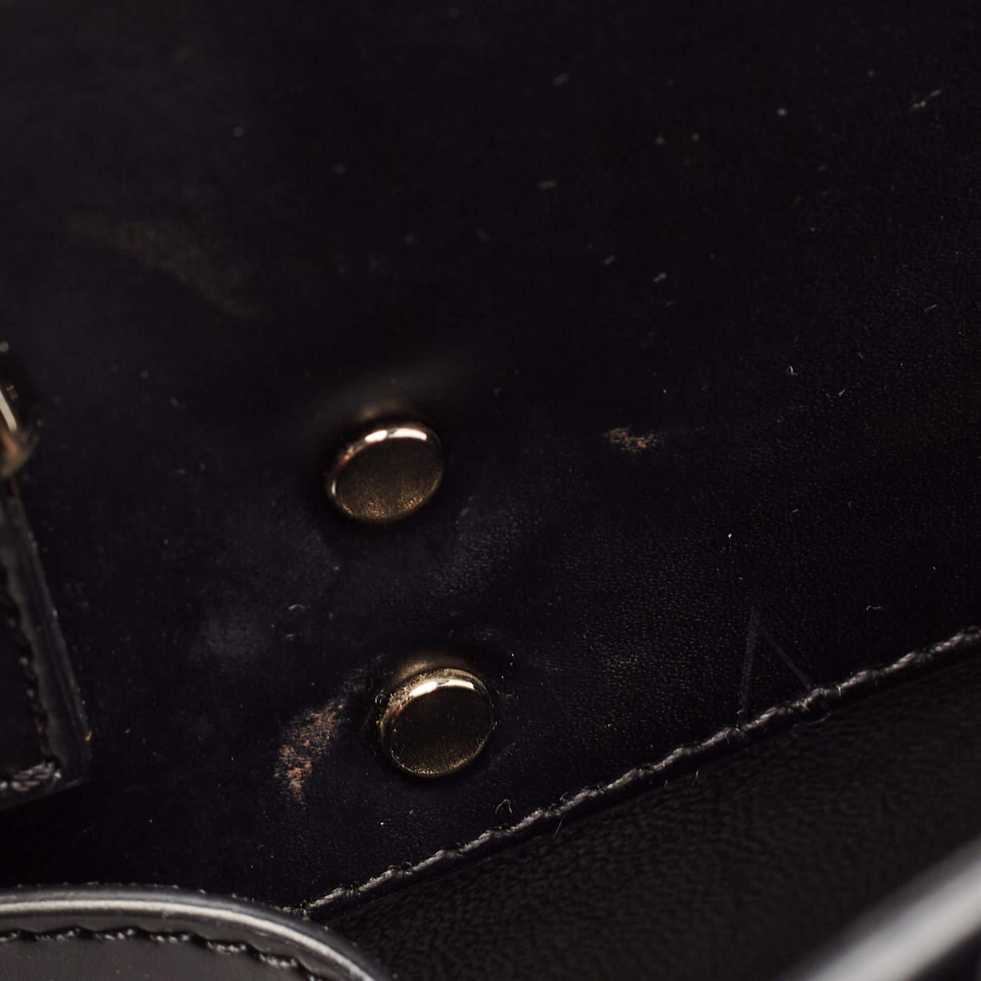 Givenchy Black Leather Mini Horizon Tote For Sale 7