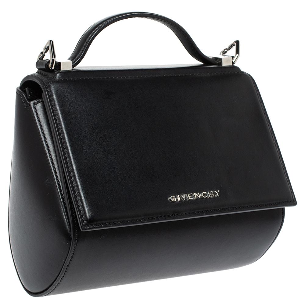 Women's Givenchy Black Leather Mini Pandora Box Crossbody Bag