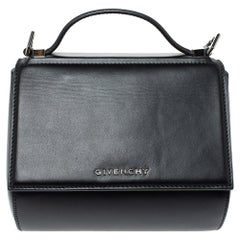 Givenchy Black Leather Mini Pandora Box Crossbody Bag