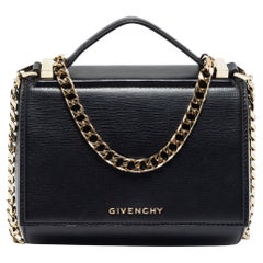 Givenchy Black Leather Mini Pandora Box Crossbody Bag