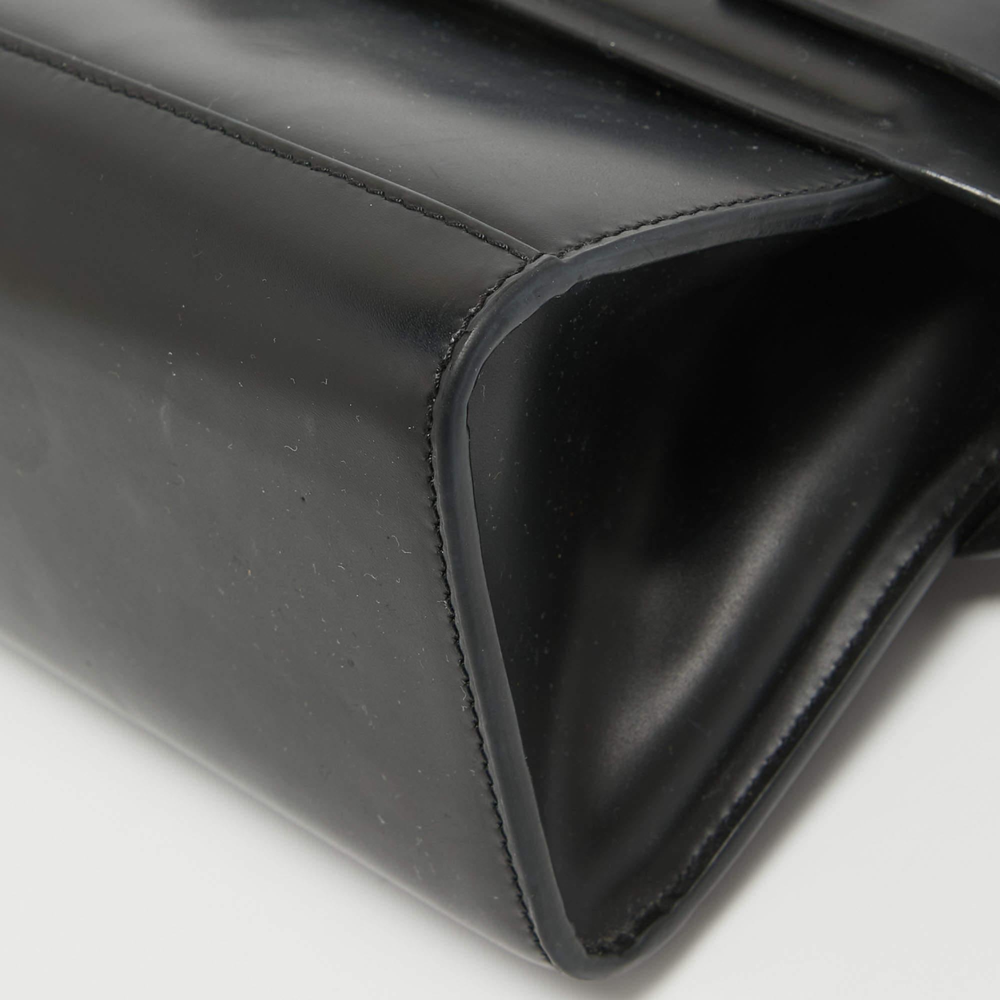 Givenchy Black Leather Nano Horizon Crossbody Bag For Sale 7