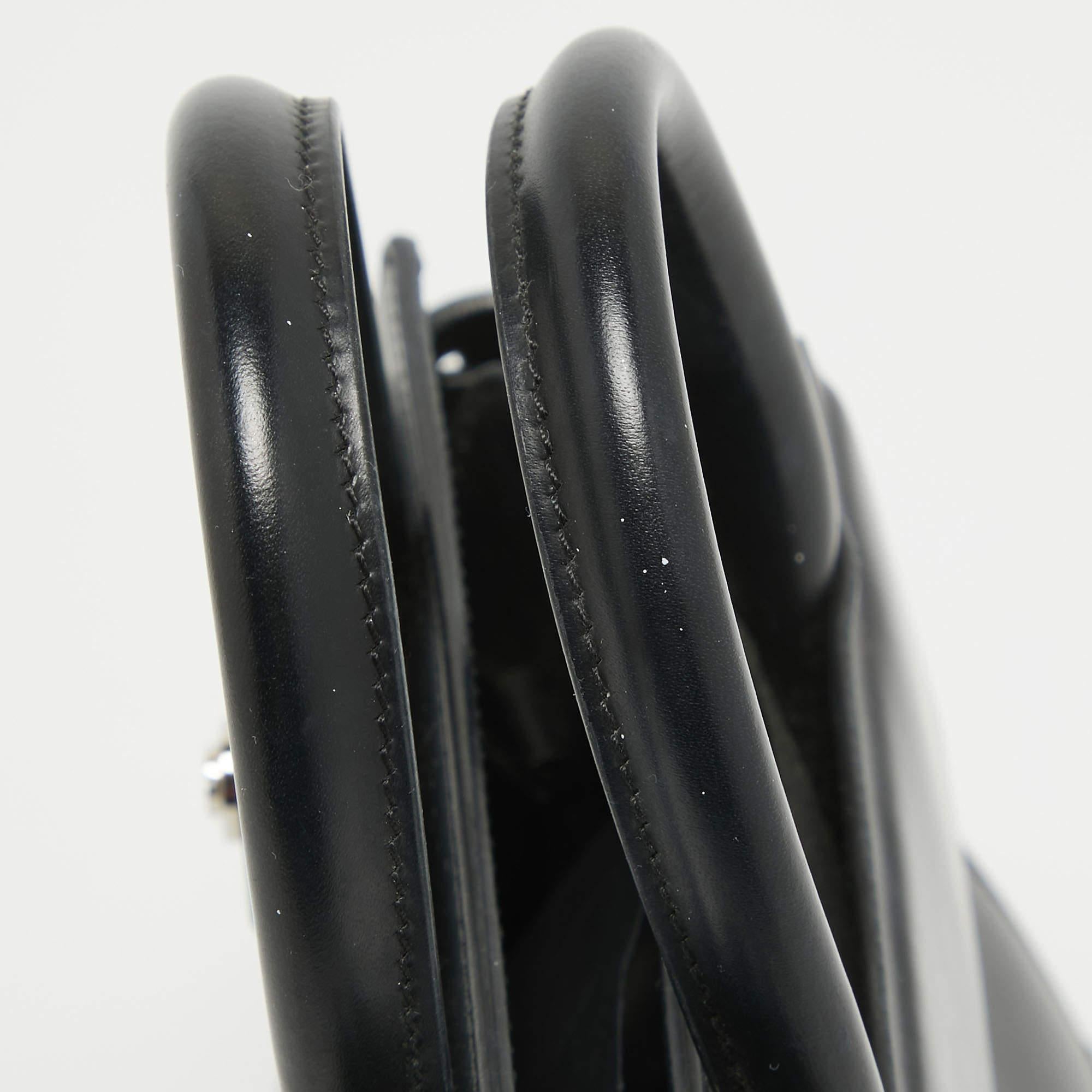 Givenchy Black Leather Nano Horizon Crossbody Bag For Sale 11