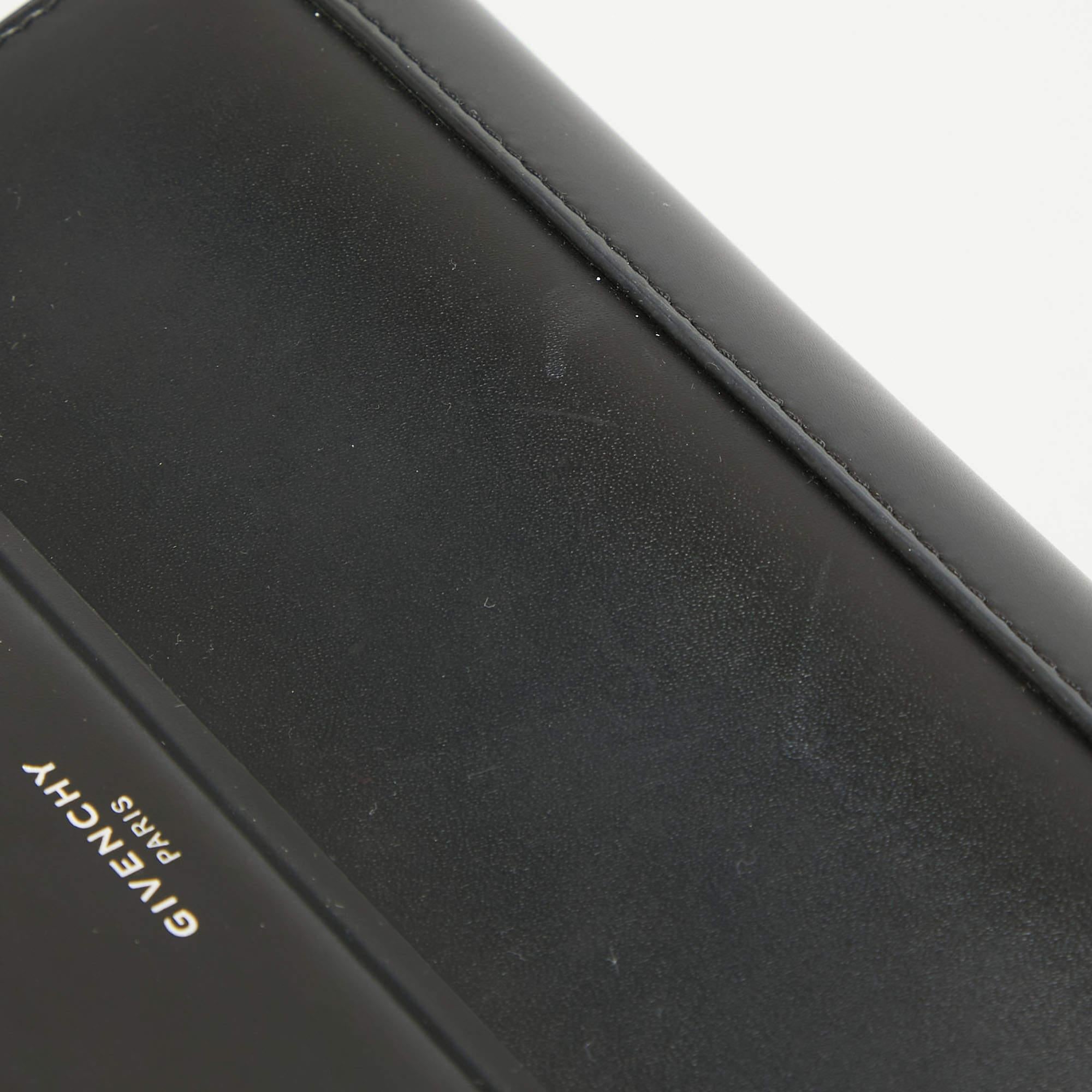 Givenchy Black Leather Nano Horizon Crossbody Bag For Sale 1