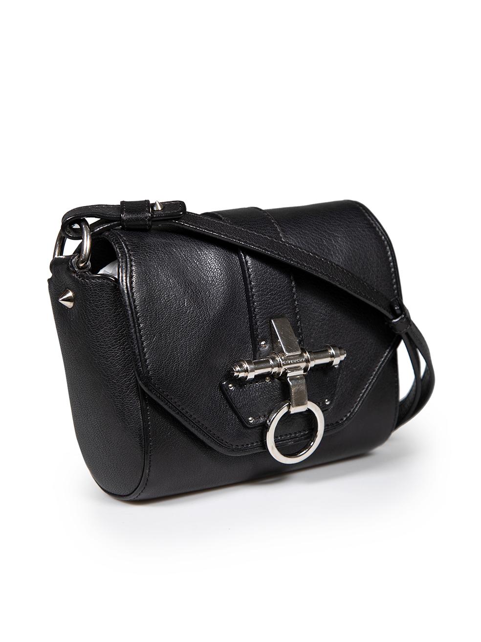 CONDITION is Very good. Minimal wear to bag is evident. Minimal wear to front metal hardware with some small scratches on this used Givenchy designer resale item. This item comes with original dust bag.
 
 
 
 Details
 
 
 Model: Obsedia
 
 Black
 
