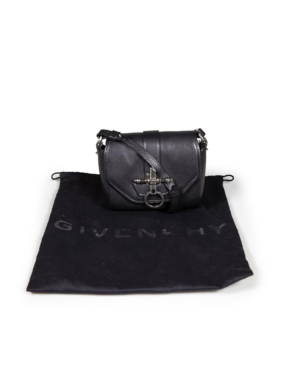 Givenchy Black Leather Obsedia Crossbody Bag For Sale 3
