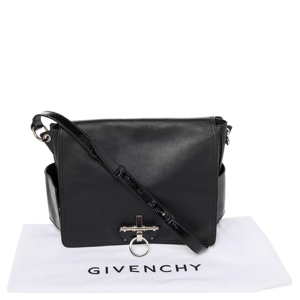 Givenchy Black Leather Obsedia Flap Shoulder Bag 7