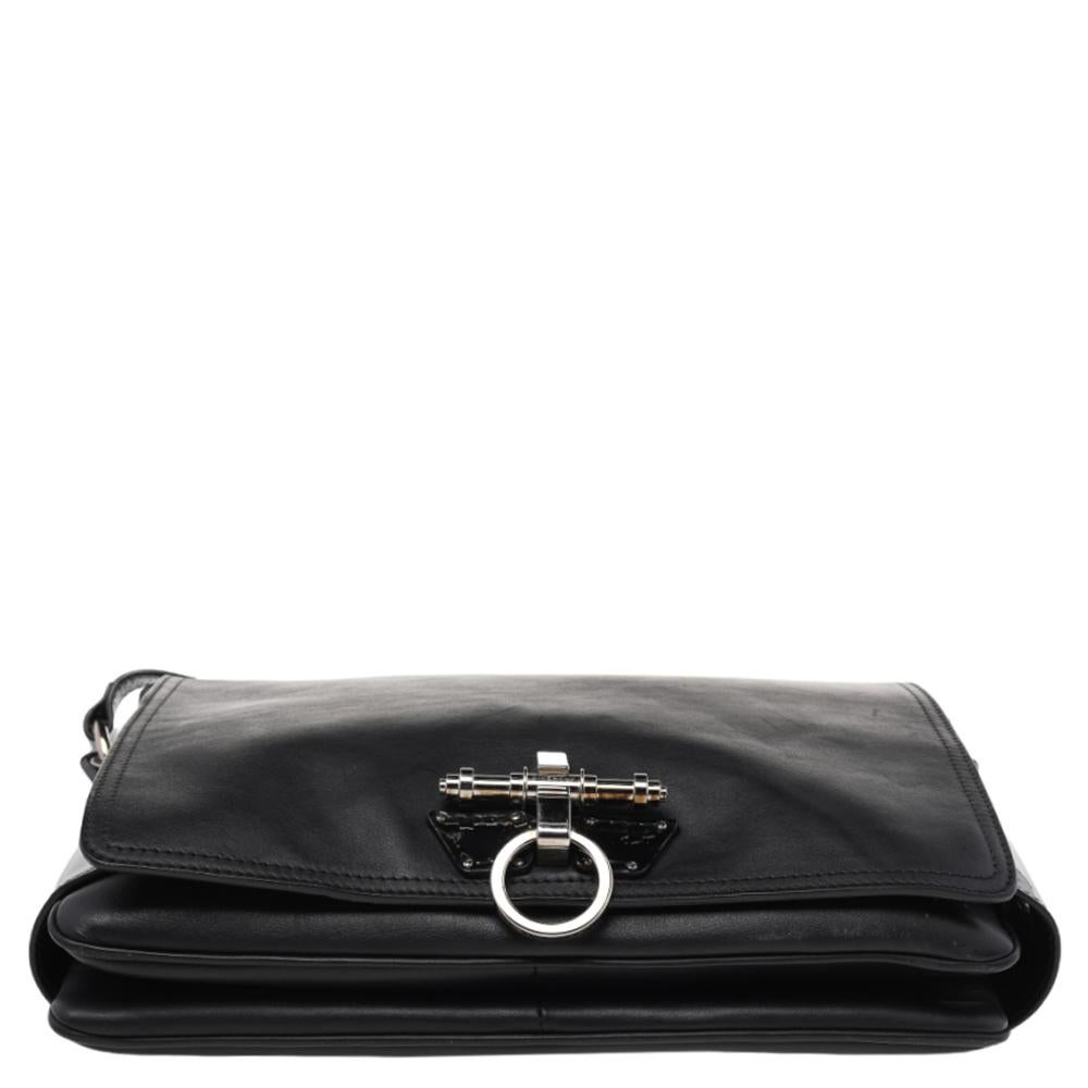 Women's Givenchy Black Leather Obsedia Flap Shoulder Bag