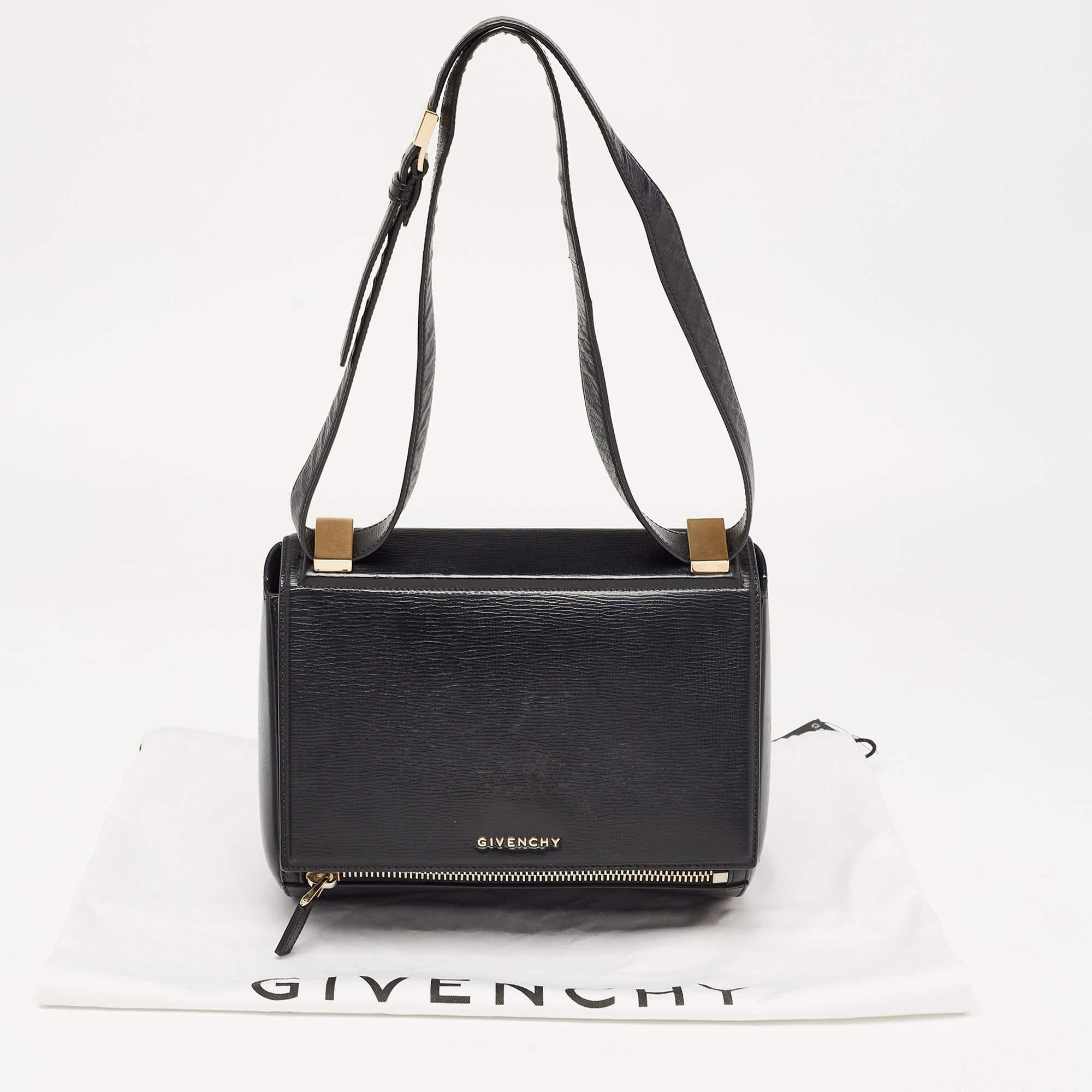 Givenchy Black Leather Pandora Box Shoulder Bag 16