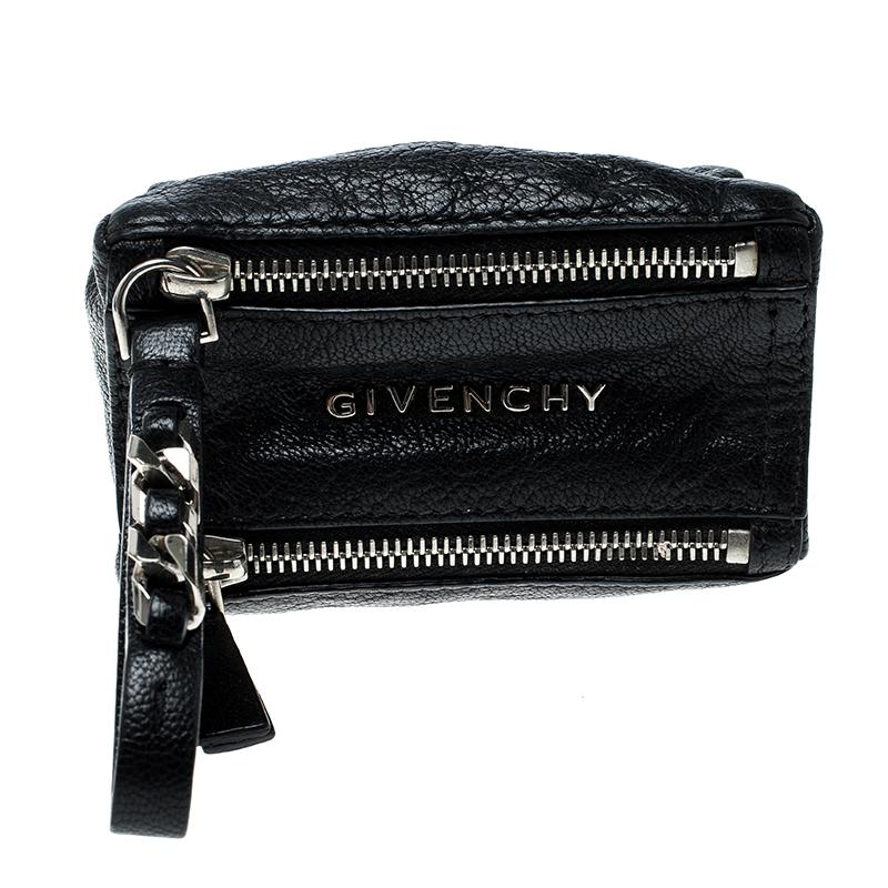 Givenchy Black Leather Pandora Coin Purse