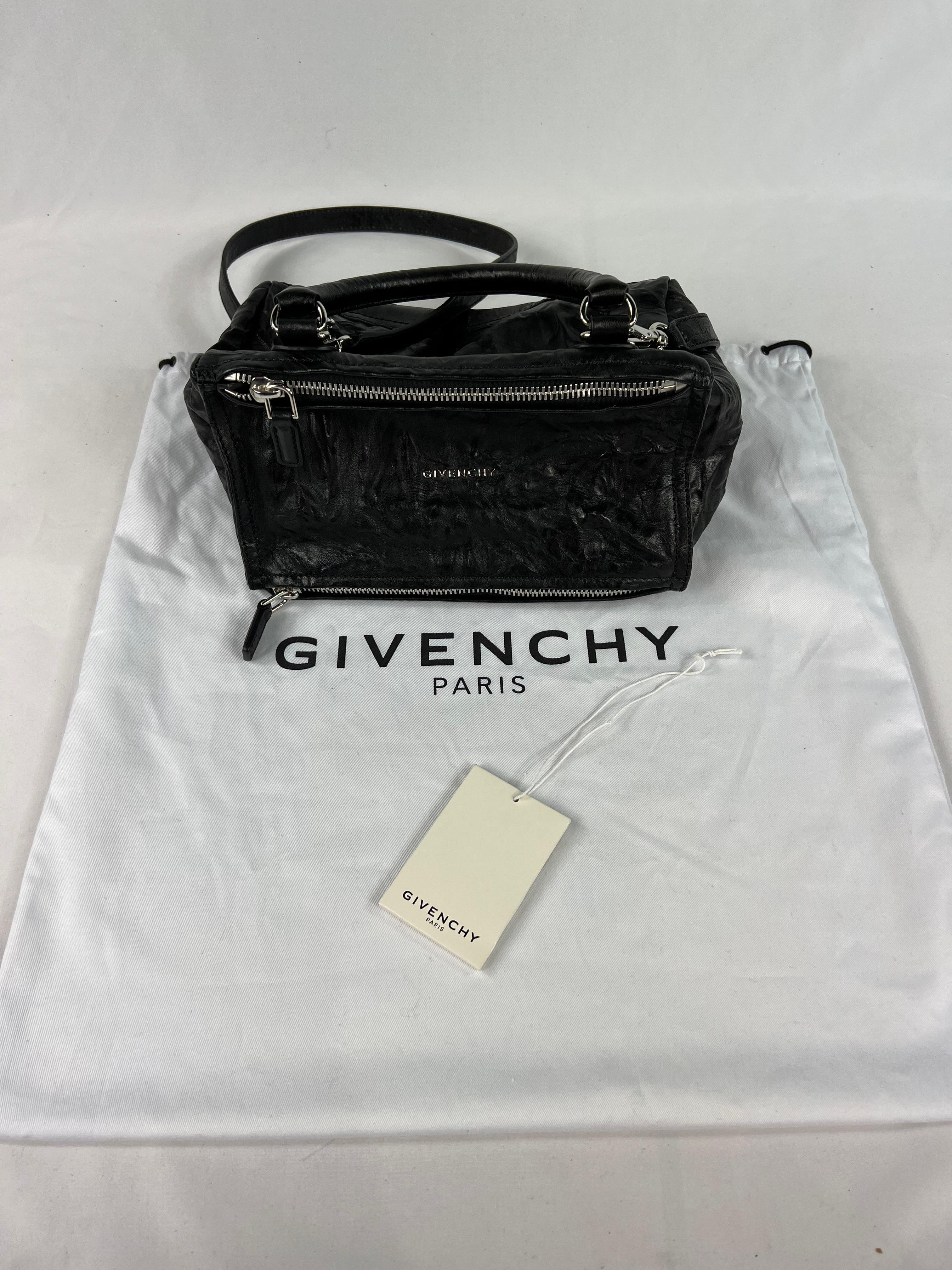 Givenchy Black Leather Pandora Crossbody Handbag 4