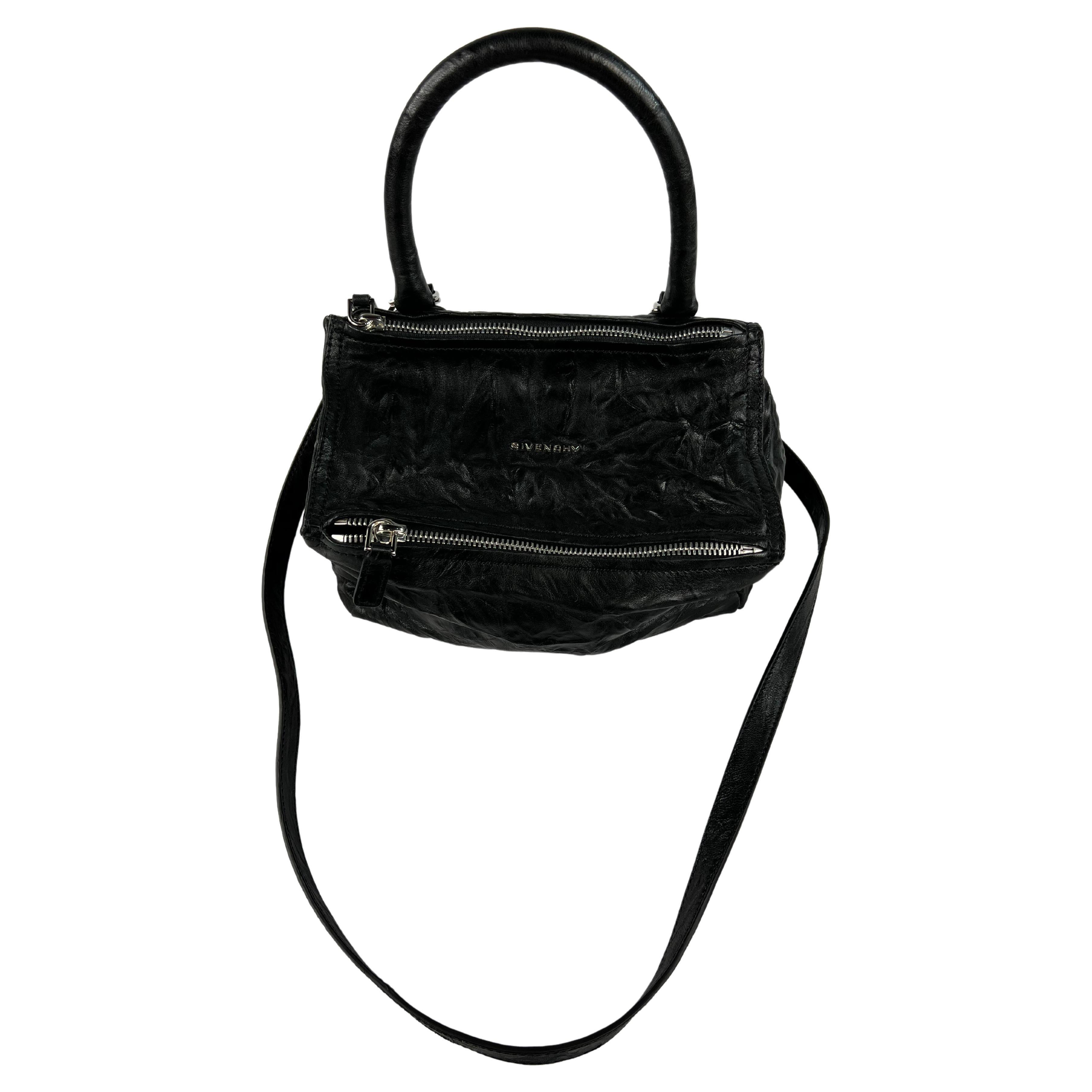 Givenchy Black Leather Pandora Crossbody Handbag