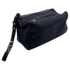 Givenchy Black Leather Pandora Pouch Clutch Bag Handbag