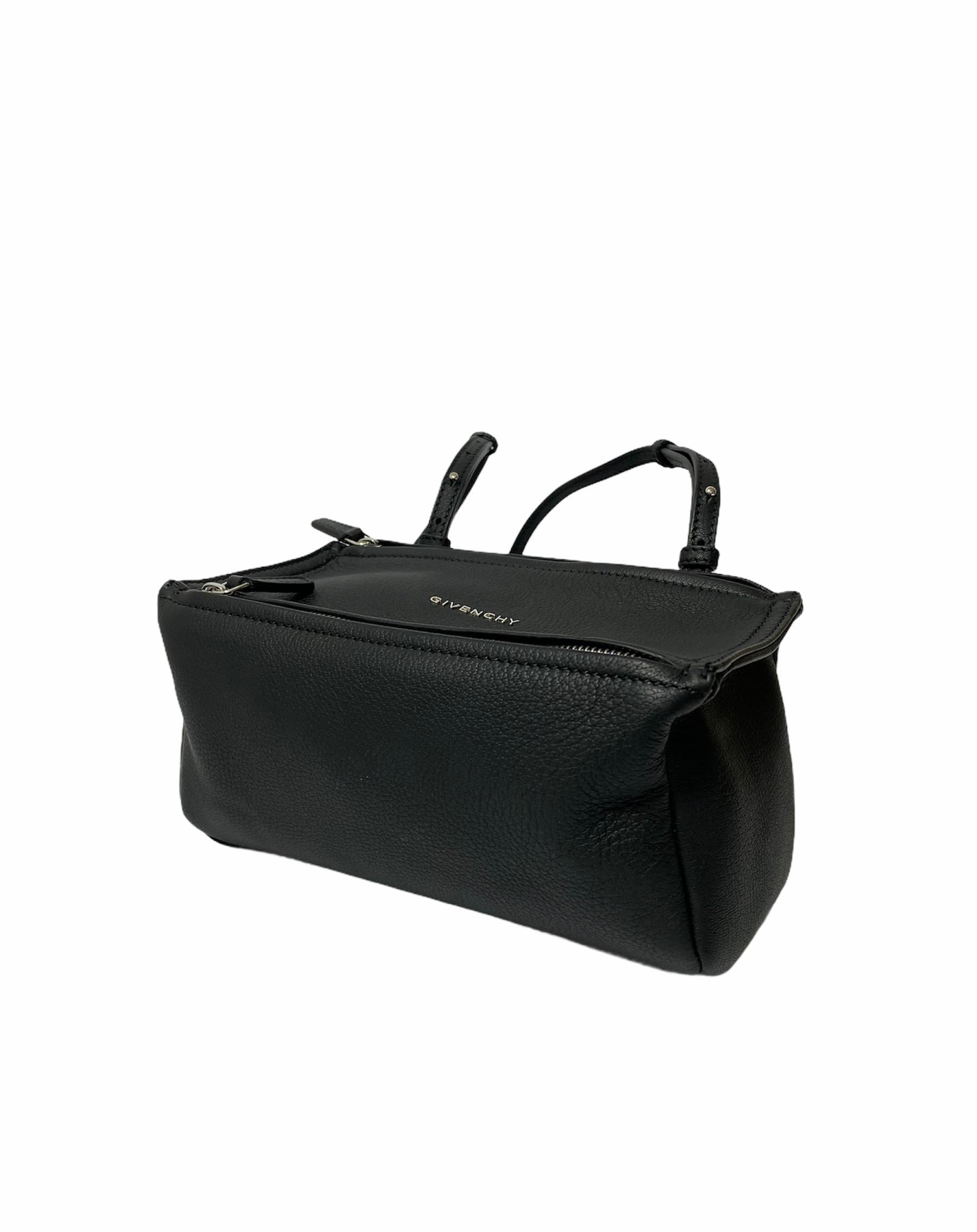 Givenchy Black Leather Pandora Shoulder Bag  1