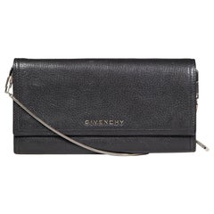 Givenchy Black Leather Pandora Wallet On Chain