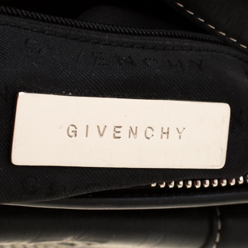Givenchy Black Leather Pocket Shoulder Bag 6