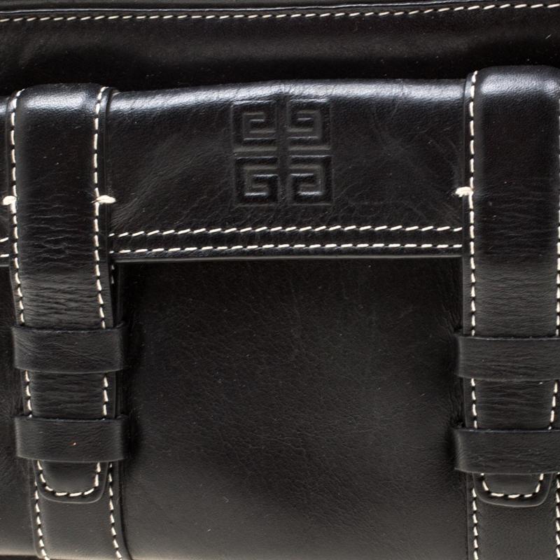 Givenchy Black Leather Pocket Shoulder Bag 3