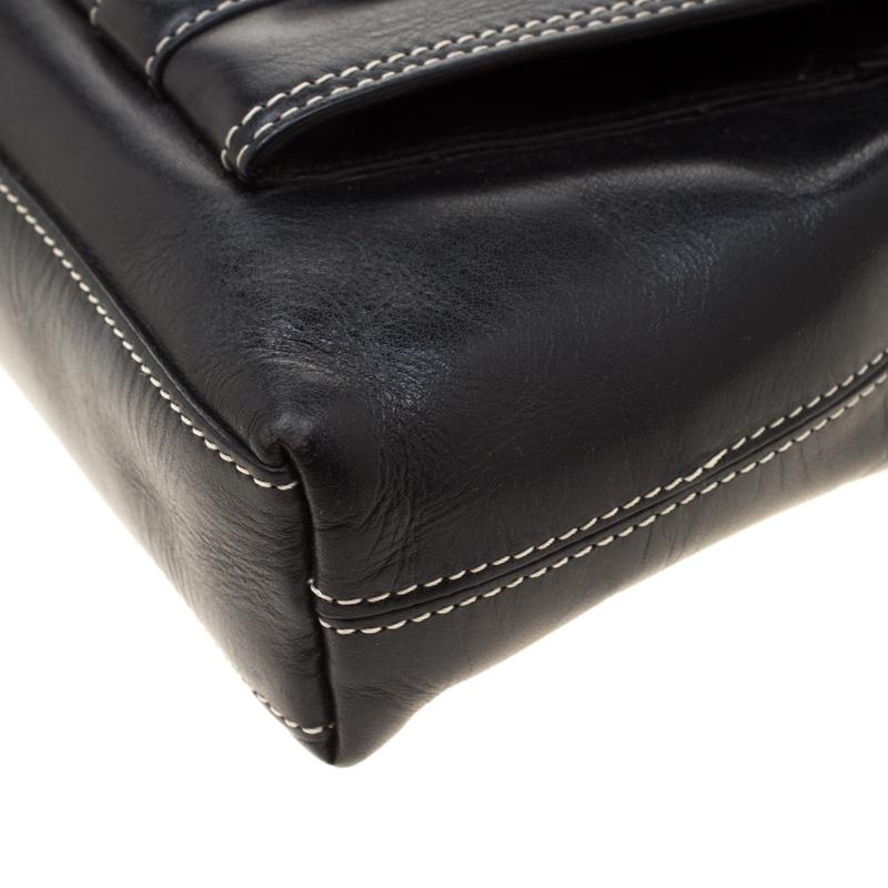 Givenchy Black Leather Pocket Shoulder Bag 4