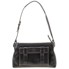 Givenchy Black Leather Pocket Shoulder Bag