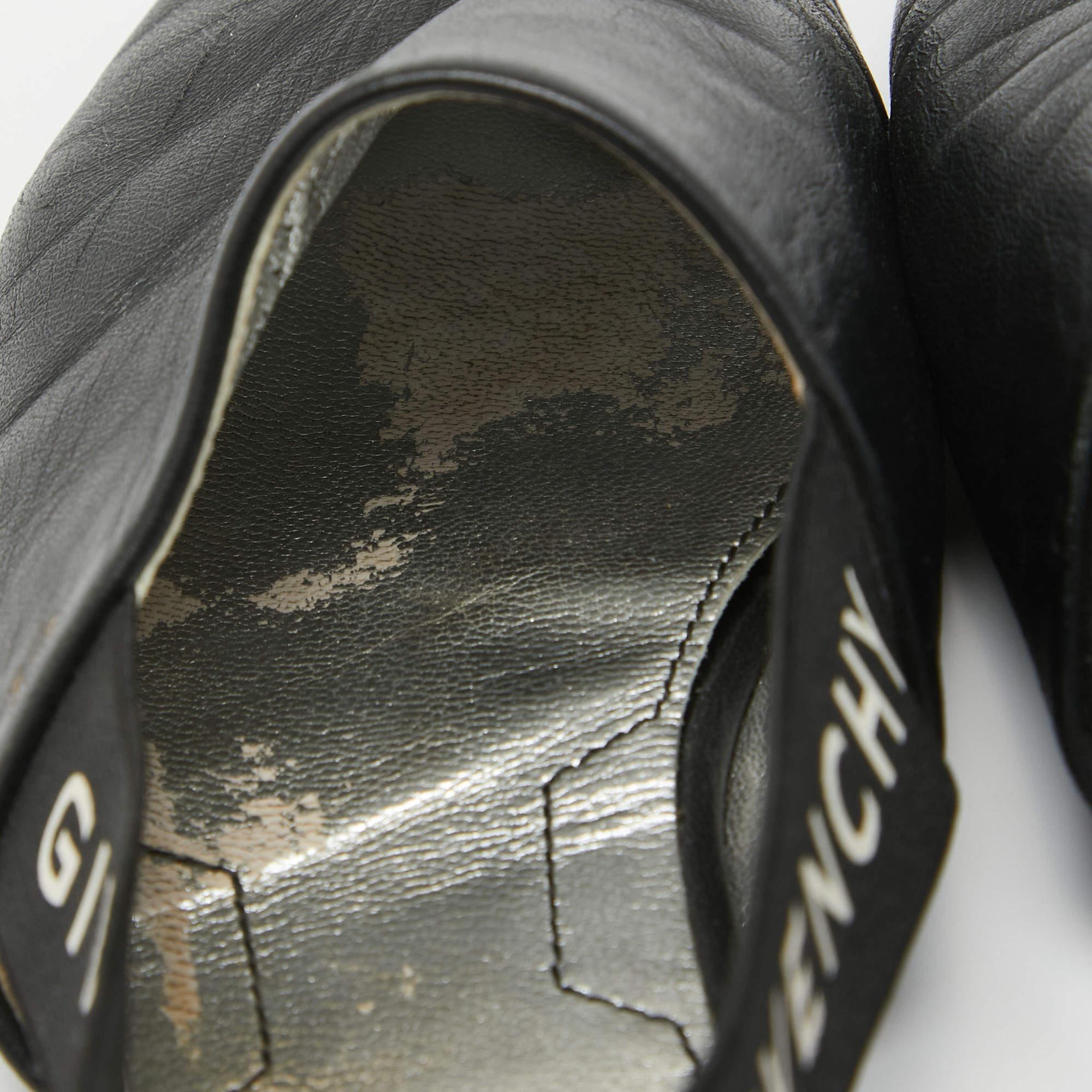 Givenchy Black Leather Rivington Slingback Flats Size 36 For Sale 4
