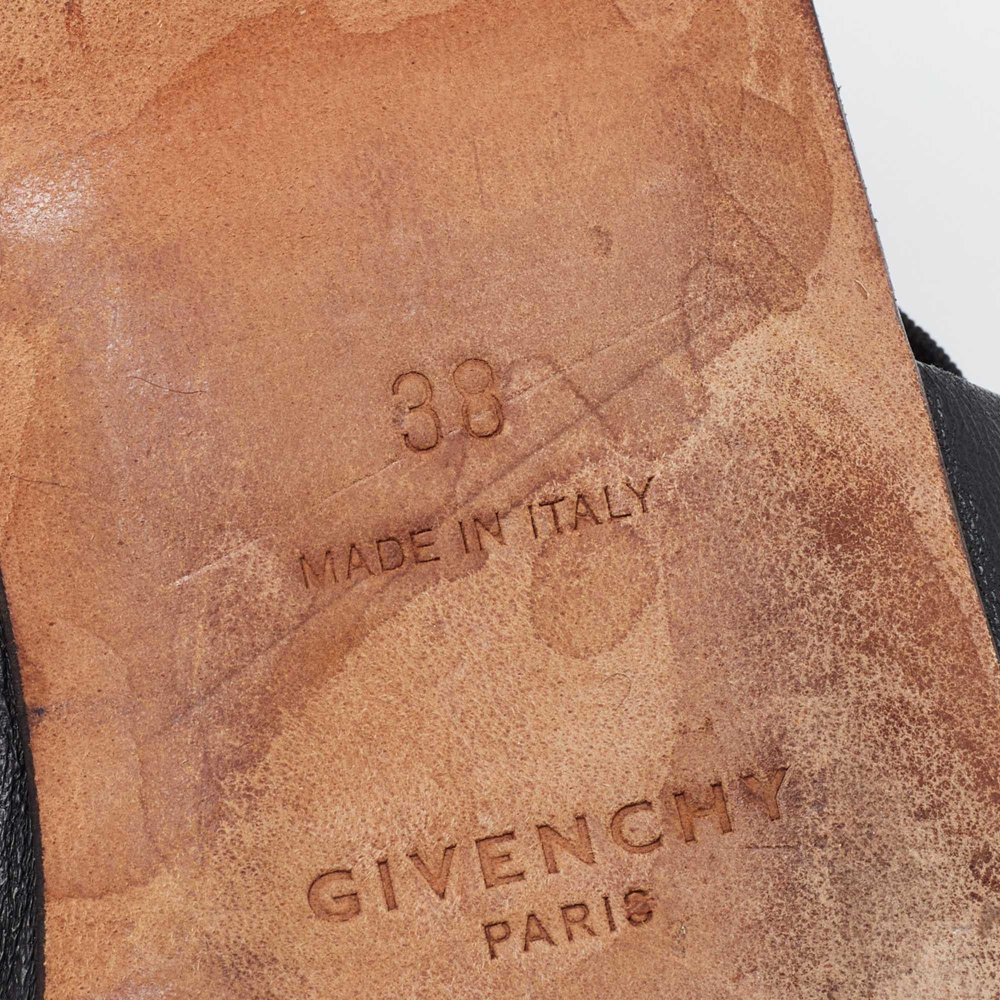 Givenchy Black Leather Rivington Slingback Flats Size 38 3