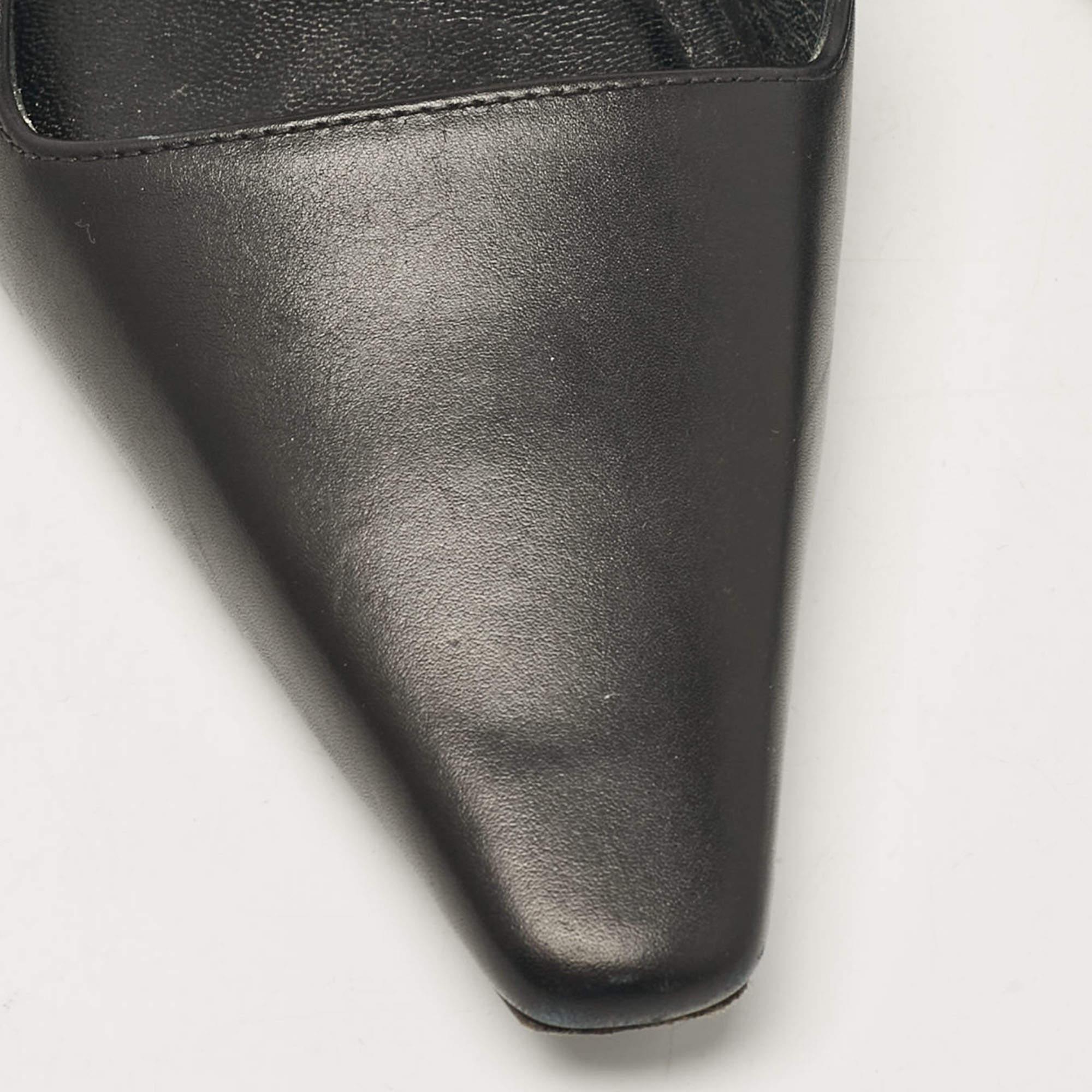 Givenchy Black Leather Slingback Pumps Size 38 3
