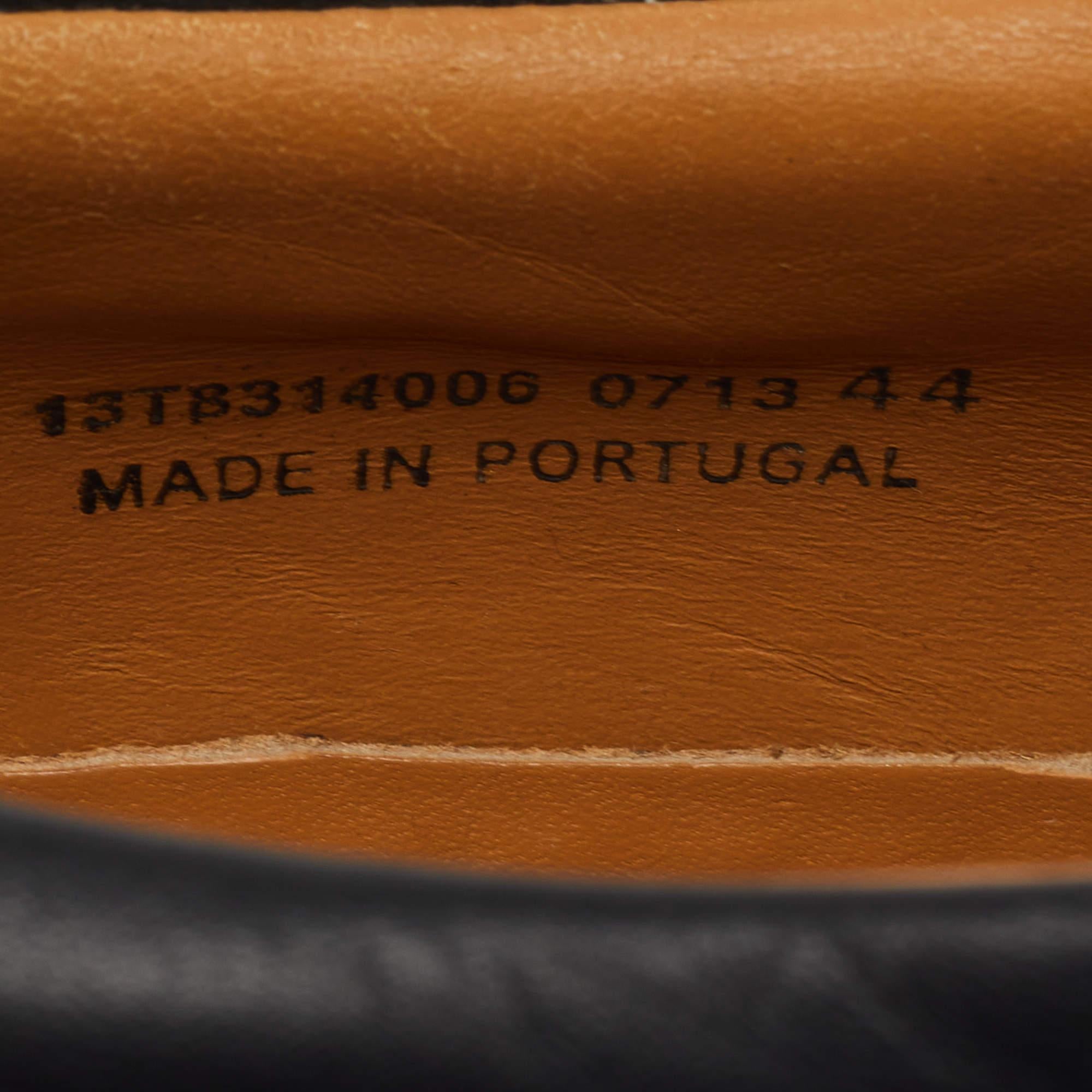 Givenchy Black Leather Slip On Sneakers Size 44 For Sale 3