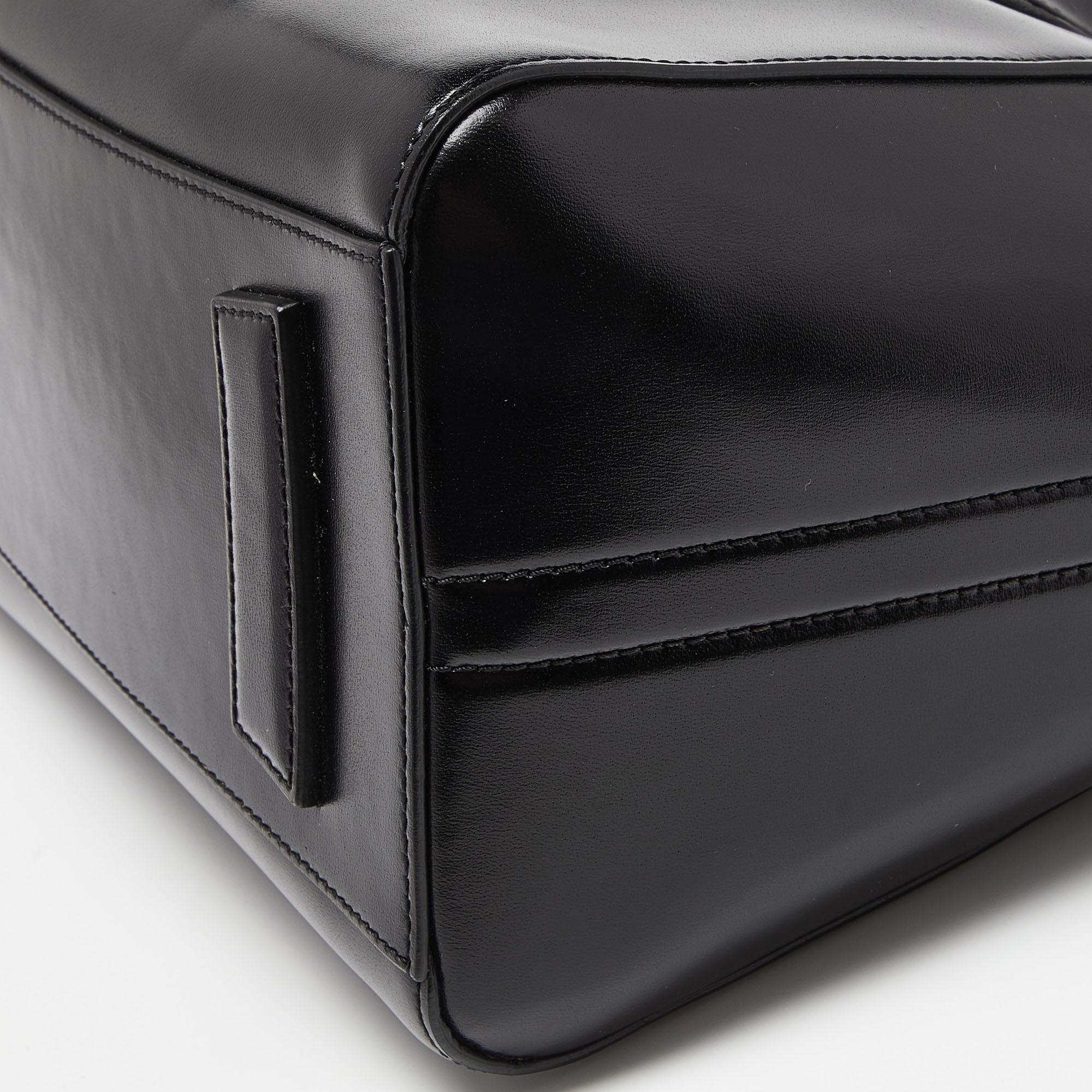 Givenchy Black Leather Small Antigona Satchel For Sale 8