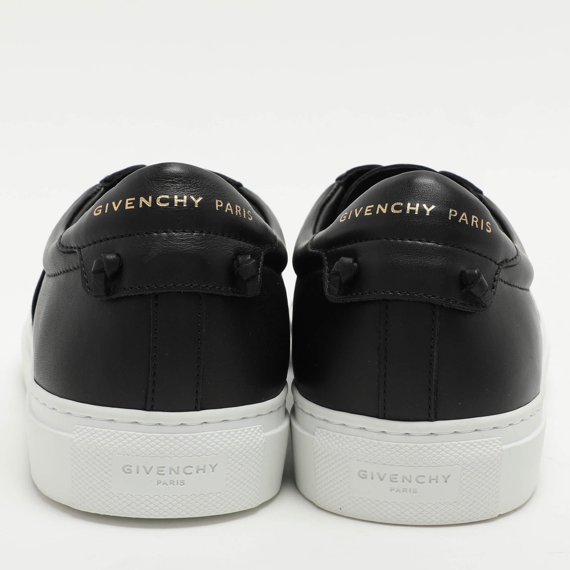 Givenchy Black Leather Urban Street Slip On Sneakers Size 41 1