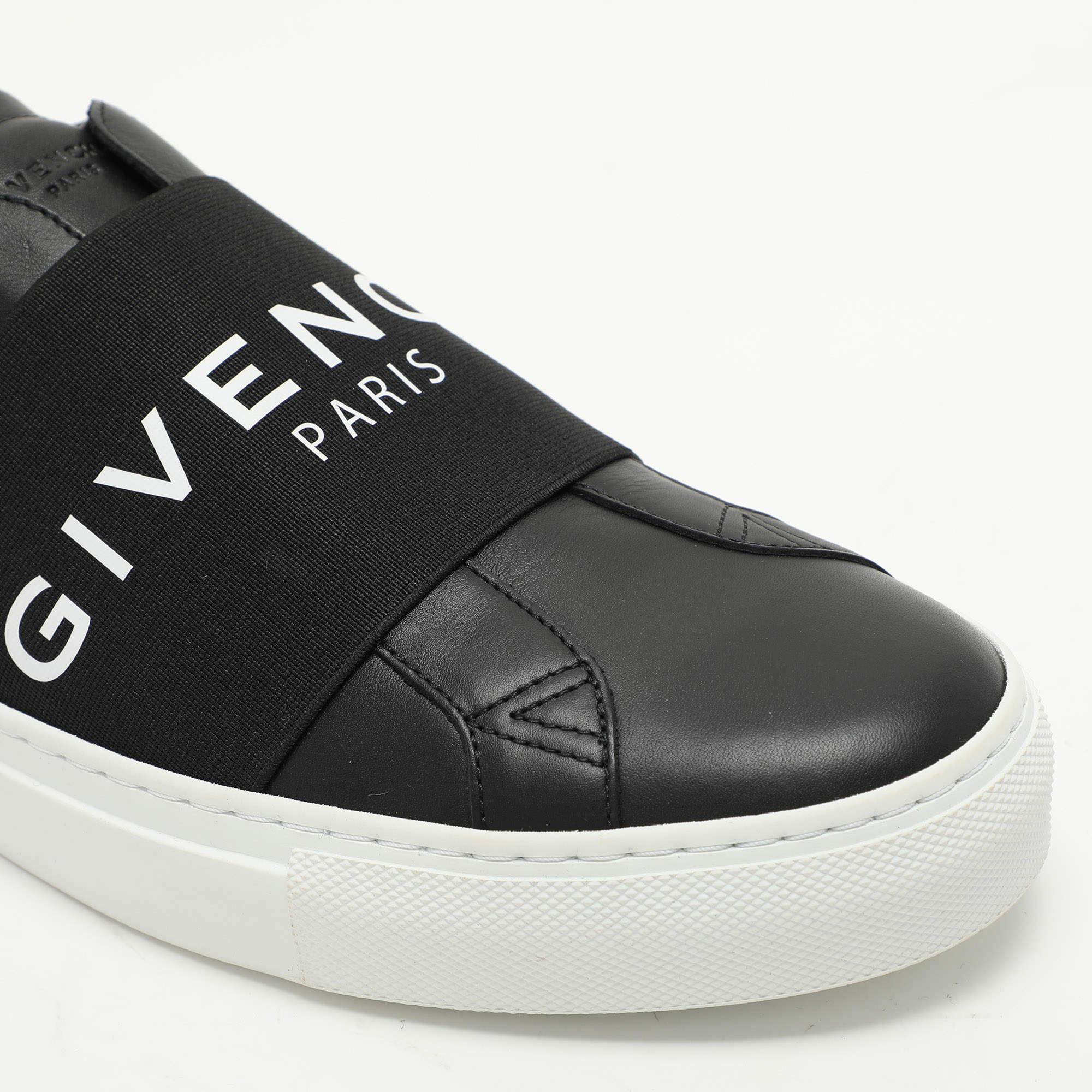 Givenchy Black Leather Urban Street Slip On Sneakers Size 41 3